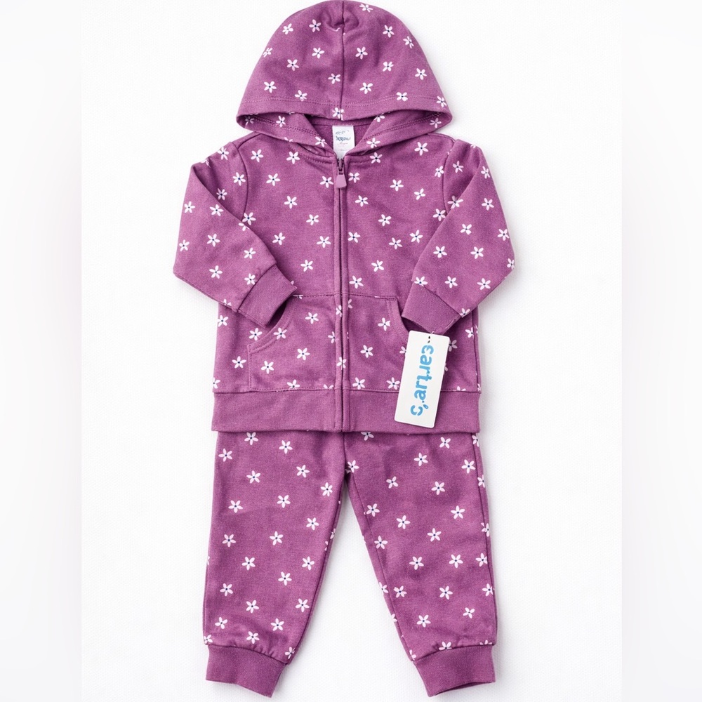 Carter’s baby girl floral sweatsuit set 18-24m NWT